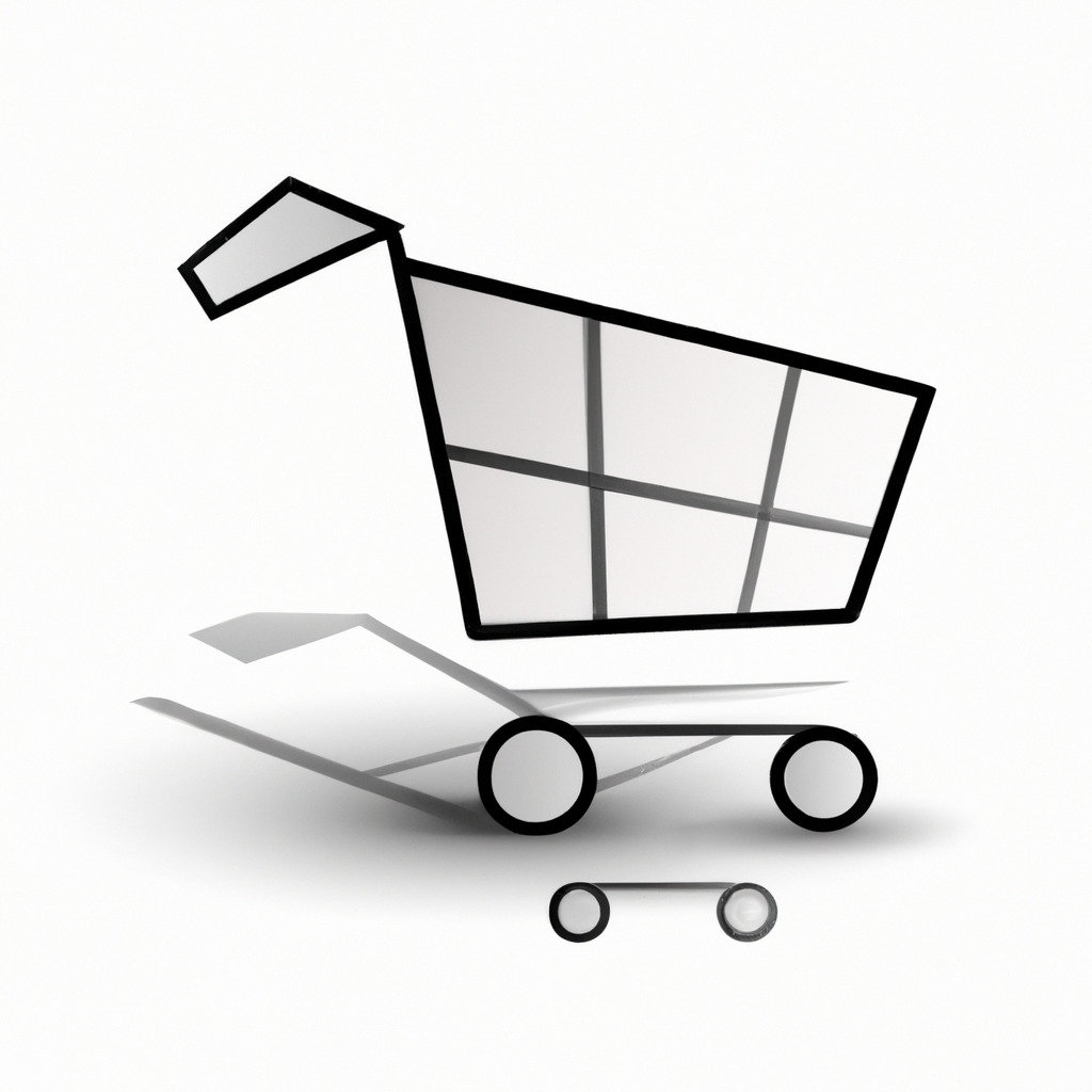 Ilustración de carrito vacío estilo neumórfico